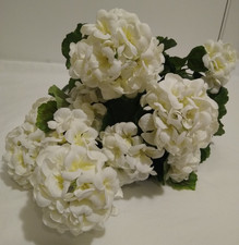 Artificial Flowers White Floral Stems 4 Garden Decor Gardening Nature Theme