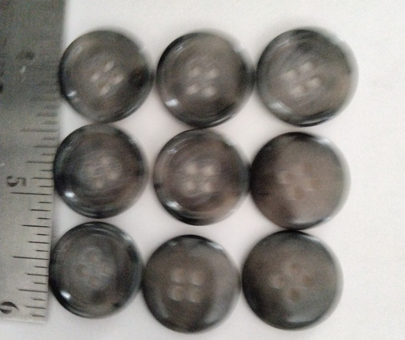 Vintage Gray Brown Marbled Plastic Buttons 4 Hole Coat Jacket 1” Lot 9