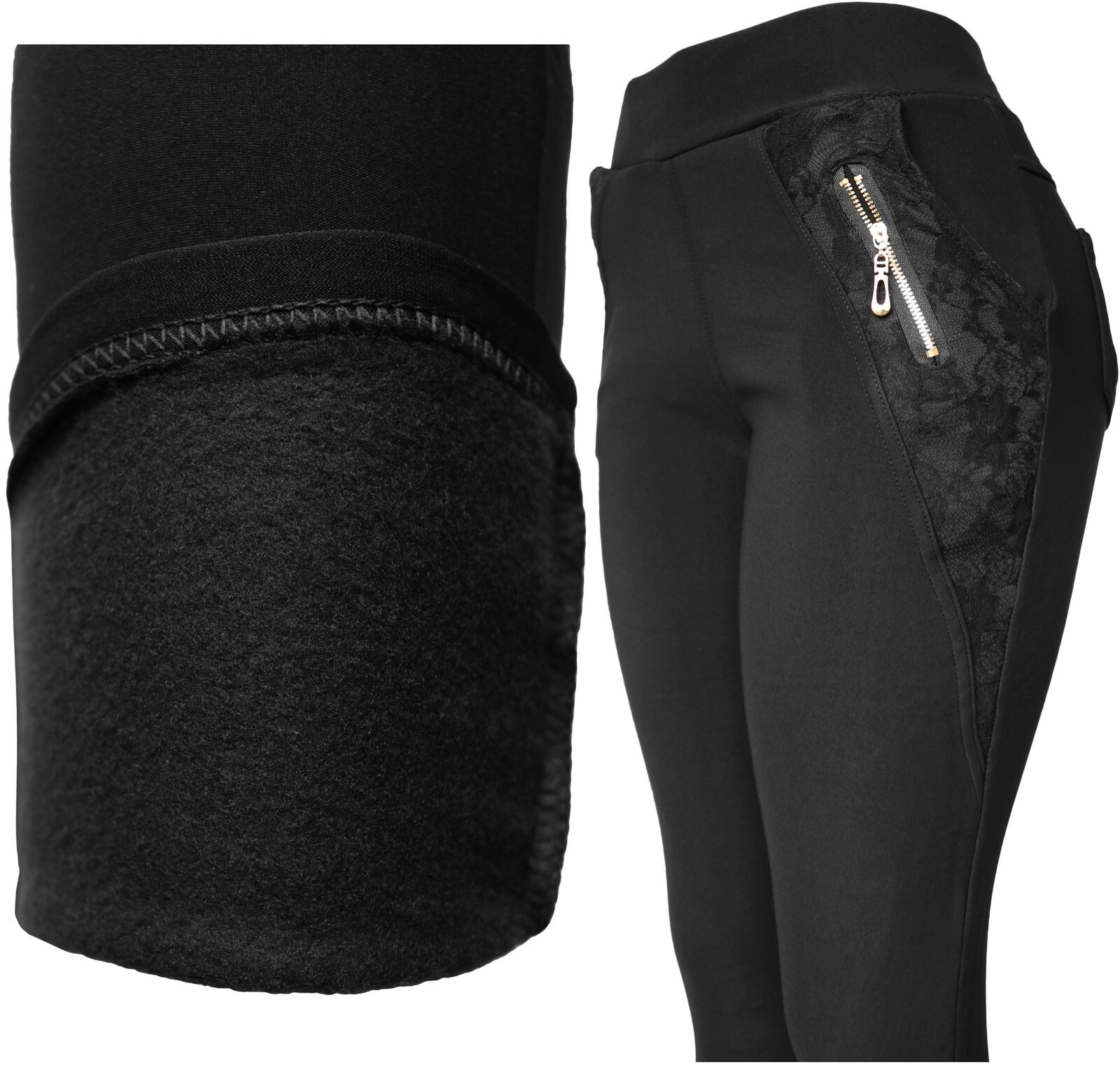 Women's Winter Fleece Lined Thick Pants Design Dressy Leggings eBay