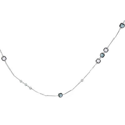 Rico | Bracciale Con Teschio In Acciaio Inossidabile Color Argento E Pietra Occhio Di Tigre P