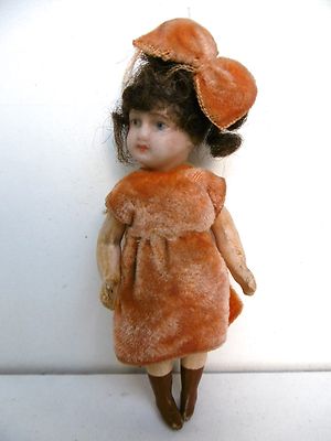 Garçon allemand ancien 20 cm en biscuit et composition, tête séparée du corps, tête marquée - France