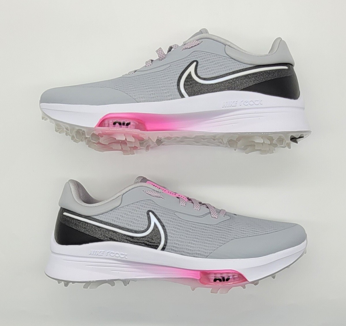 Nike Air Zoom Infinity Tour Next% Golf Shoes Wolf Grey Pink DC5221-060 Mens Size Nike Air Zoom Infinity Tour Next% Golf Shoes Wolf Grey Pink  main image 4