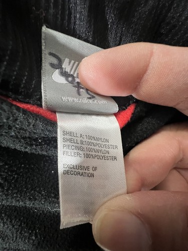 Vintage Nike Reversible Winter Jacket Coat Ski/Fleece Red Black Youth Sm 6 - Picture 12 of 13