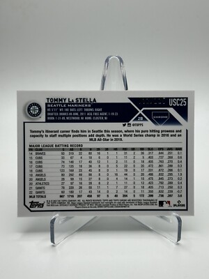 2023 Topps Chrome Update #USC25 Tommy La Stella Blue/Green Lava