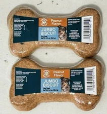 SET OF 2 Greenbrier Kennel Club Dog Treats Jumbo Biscuit Peanut Flavor  3.5oz