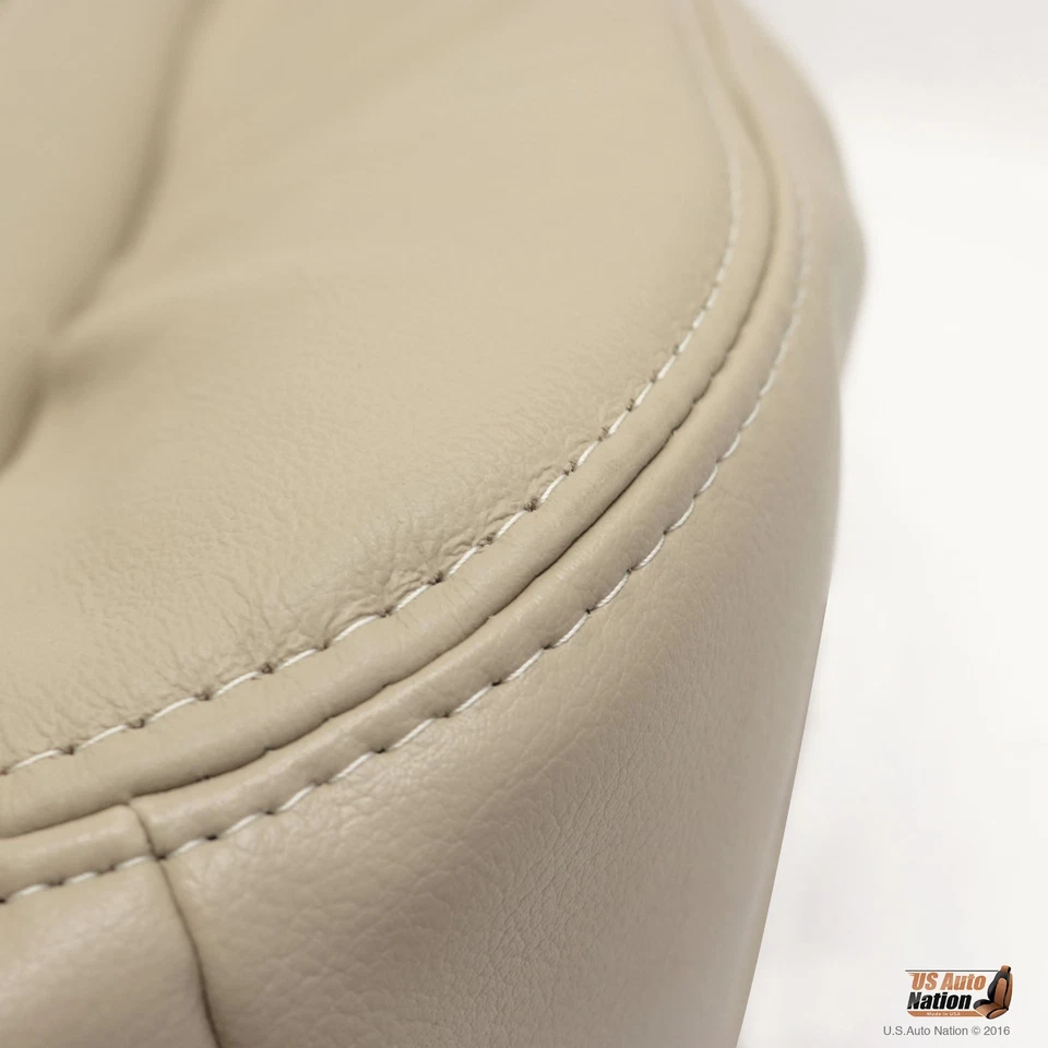 2003 2004 Lincoln Navigator Driver Bottom Perforated Leather Seat Cover Tan - Image 4 of 4