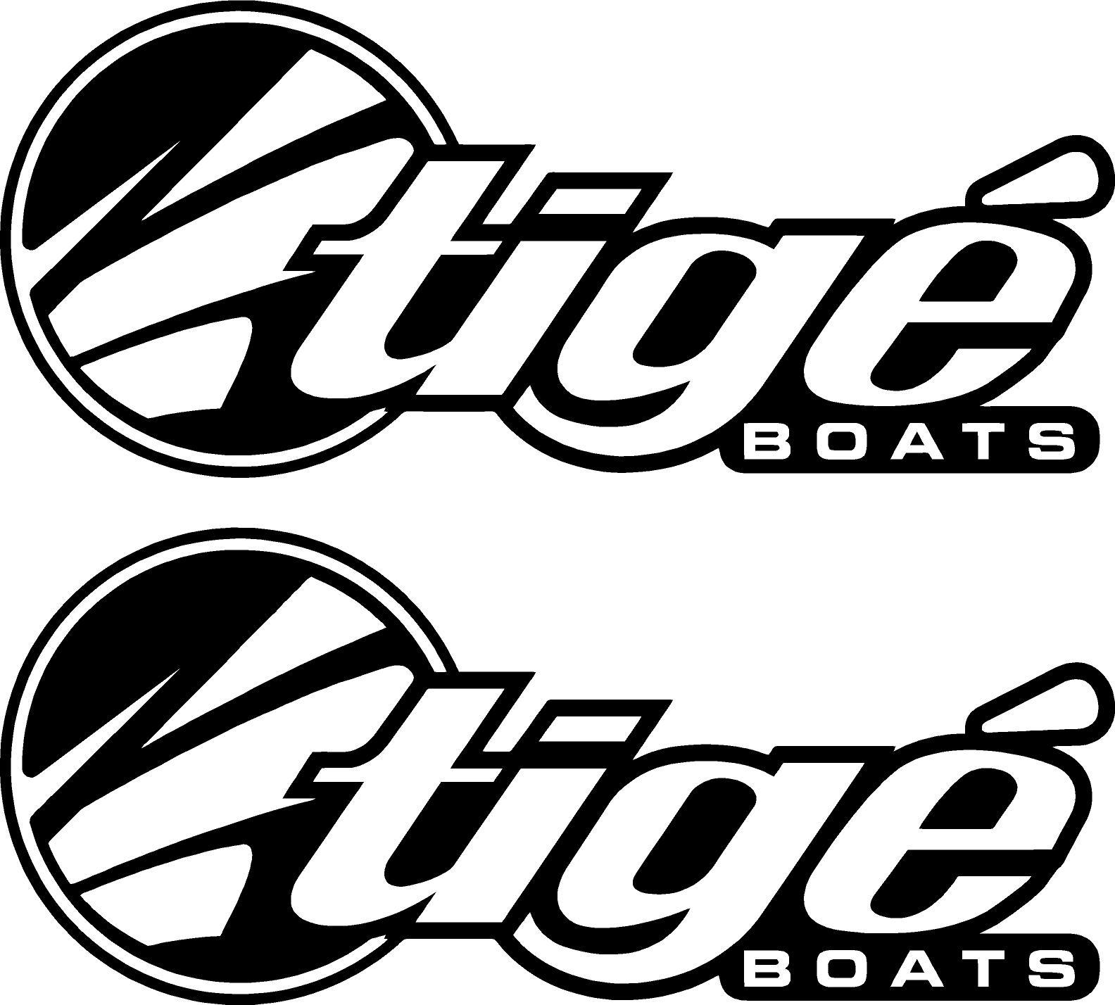 Tige Boat logo Decal/Sticker 1 PAIR eBay