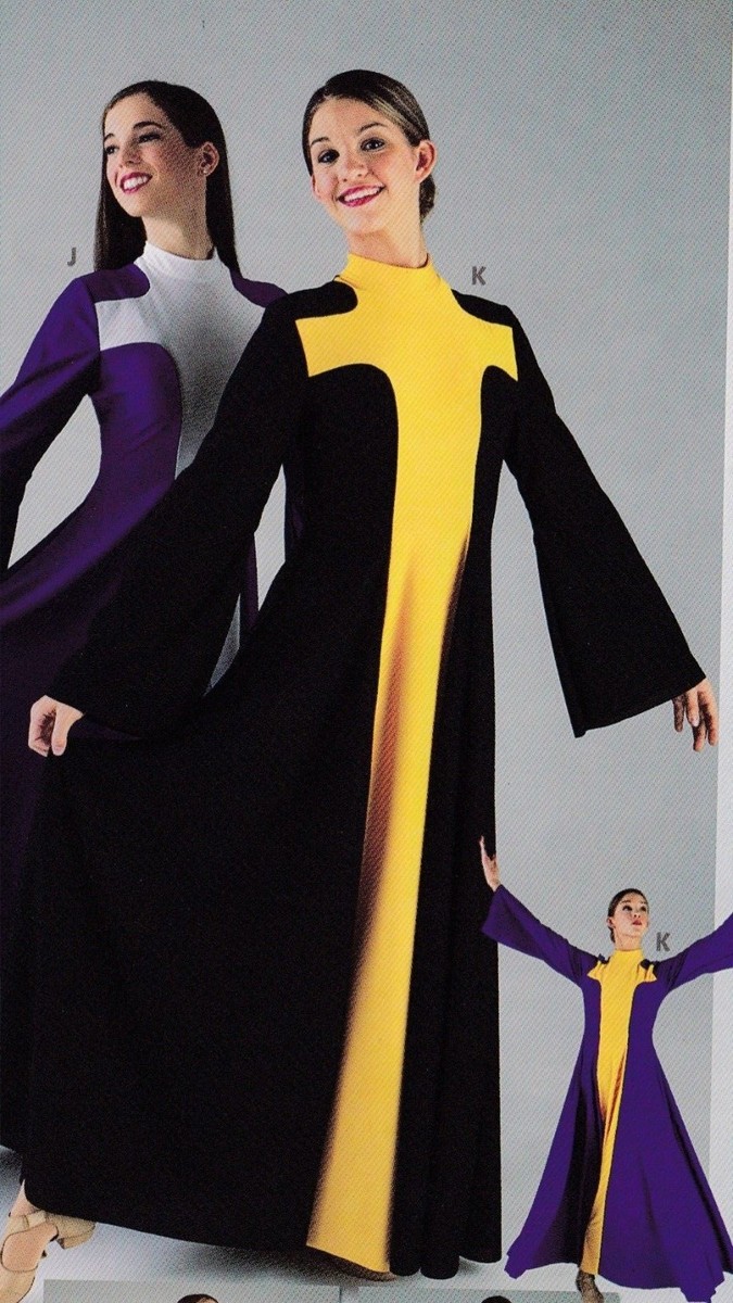 PRAISE DRESS LITURGICAL DANCE GOLD black PRAISEWEAR ch/ladies sz | eBay