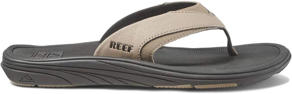 Sandalia Tanga Chanclas Moderna Reef Para Hombre - Negro Tostado, Cómoda y Duradera Beac Foto 2 de 4