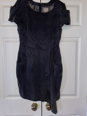 Karen Millen Womens Silk Dress Black 8 W/pockets