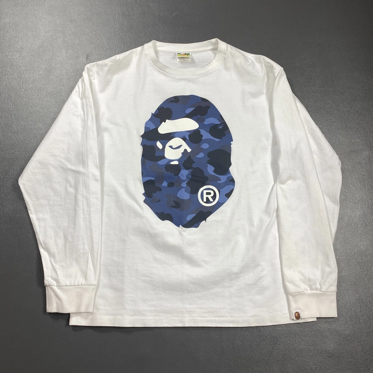 白シャツ 長袖 XL A BATHING APE DSMG BAPE 白シャツ 長袖 XL A