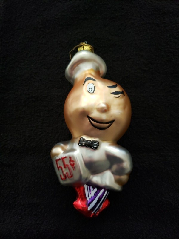 Speedee 55 Cents RARE McDonald's Mascot Blown Glass Christmas Ornament - New