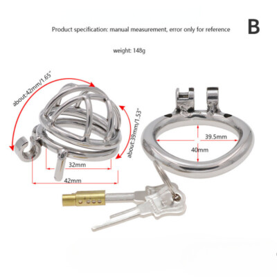 Mini Micro Hollow Chastity Cage Stainless Steel Chastity Device Cages Lock Men