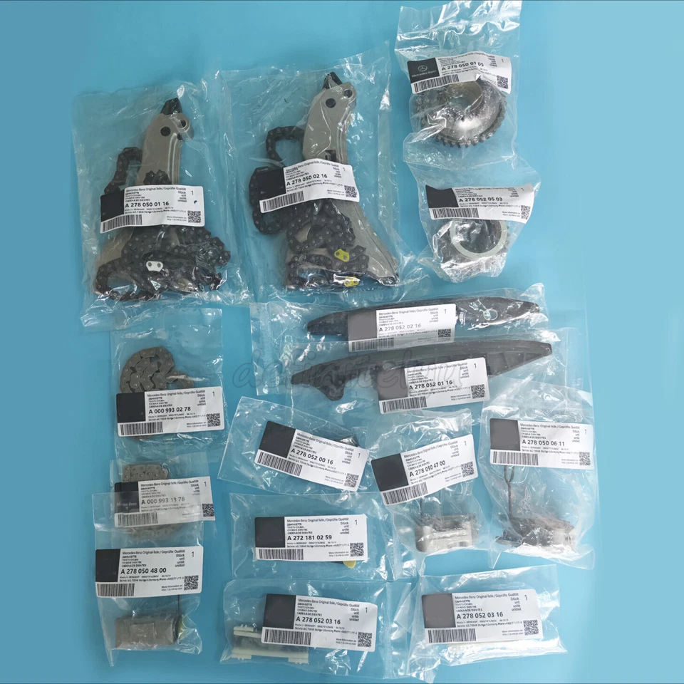 Kit de cadena de distribución del motor M278 19 piezas para Mercedes E500 GL450 CLS500 GLE500 S500 Foto 2 de 4