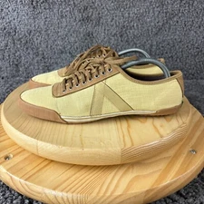 PF Flyers Sneakers Womens 10.5 Yellow Gum Sole Low Top Canvas Lace Up Shoes