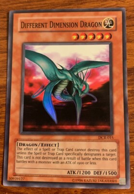 yugioh different dimension cards Dragon [DR1-EN177] Super Rare  Media Reload Take 1000 damage Yu Gi Oh Holo/Foil Different