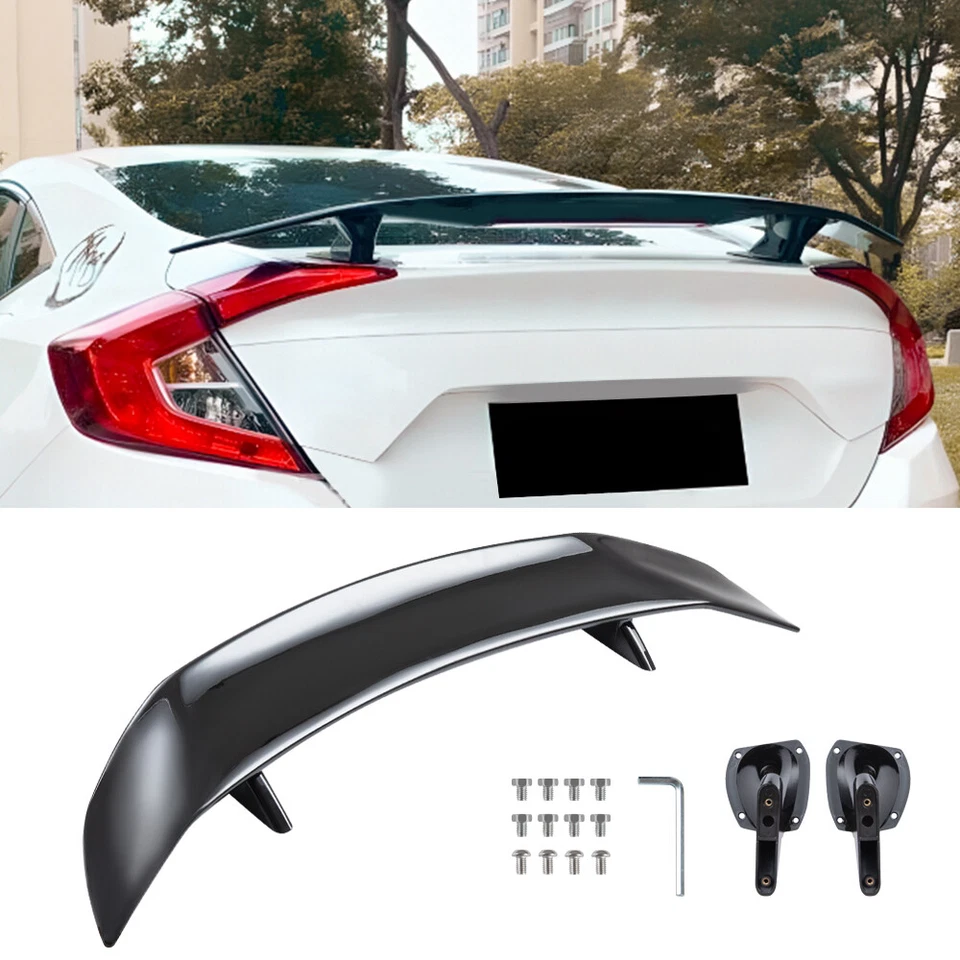 For Hyundai Sonata Sedan Glossy Black 46" Car Rear Trunk Spoiler Lip Wing Racing - Image 4 of 4