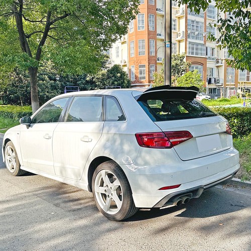 Alerón trasero labio alerón trasero negro para Audi A3 S-Line 8V Sportback 2014-2020 - Imagen 3 de 10