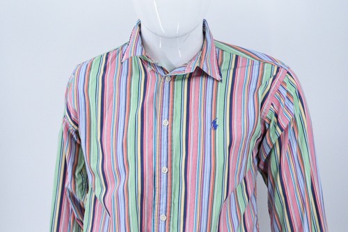 Polo Ralph Lauren Colorful Striped L/S Button Down Shirt Youth Large 16-18 - Picture 2 of 13