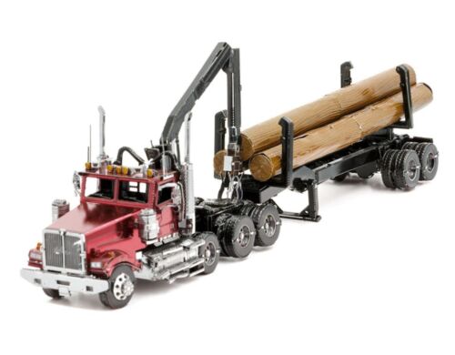 Metal Model Log Truck and Trailer 3D Laser Cut sheet Metal DIY Kit Hobby Gift - Picture 1 of 8