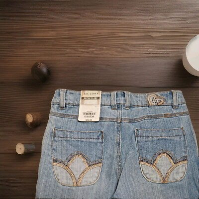 Youth Arizona Jean Company Super Flare Rock Star Wash Jeans Size 12 Regular A5