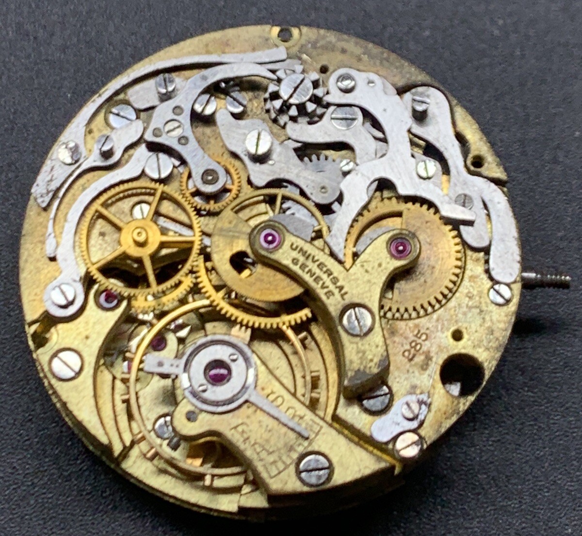 1930s Universal Watch Geneve Uni Compax Register Cal 285