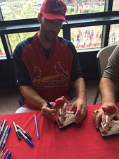 Adam Wainwright St. Louis Cardinals Bobblehead Signed at VIP Bud Bash 4/19/16