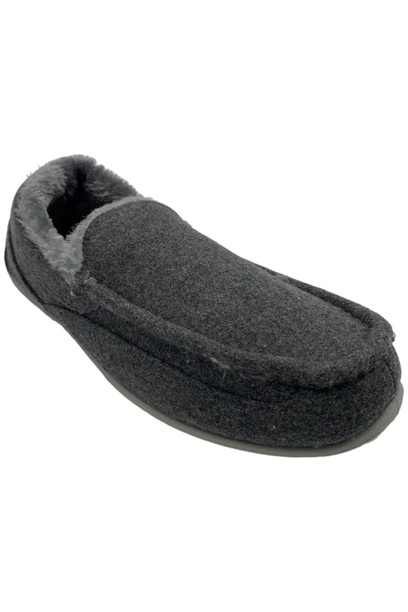 Deer Stags Mens Spun Felt Cozy Slipper Light Gray | eBay display picture 1