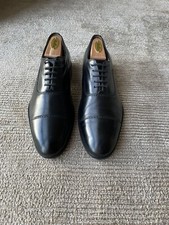 JOHNSTON AND MURPHY - MELTON CAP TOE - BLACK - SIZE 8