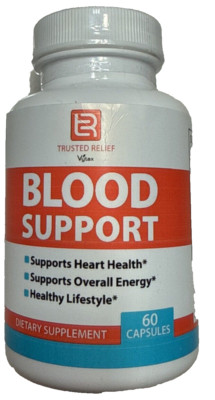 Trusted Relief Blood Support w Ginko  Green Tea &..60 Caps-2 per serv EXP 11/26