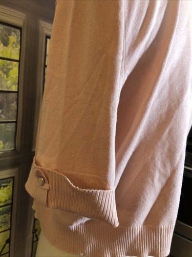 Christopher & Banks PM NWT Peach Dress Topper Shrug Cardigan sweater Light Wt - Picture 4 of 7