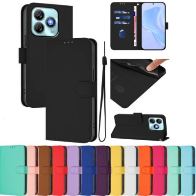 Für ZTE Blade V70 Vita V70 A75 Nubia Z60 Ultra Einfarbig Wallet Case Handy Hülle