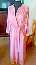 Vintage Vanity Fair Velour Soft Cozy Robe Pink Waist Tie Size Small