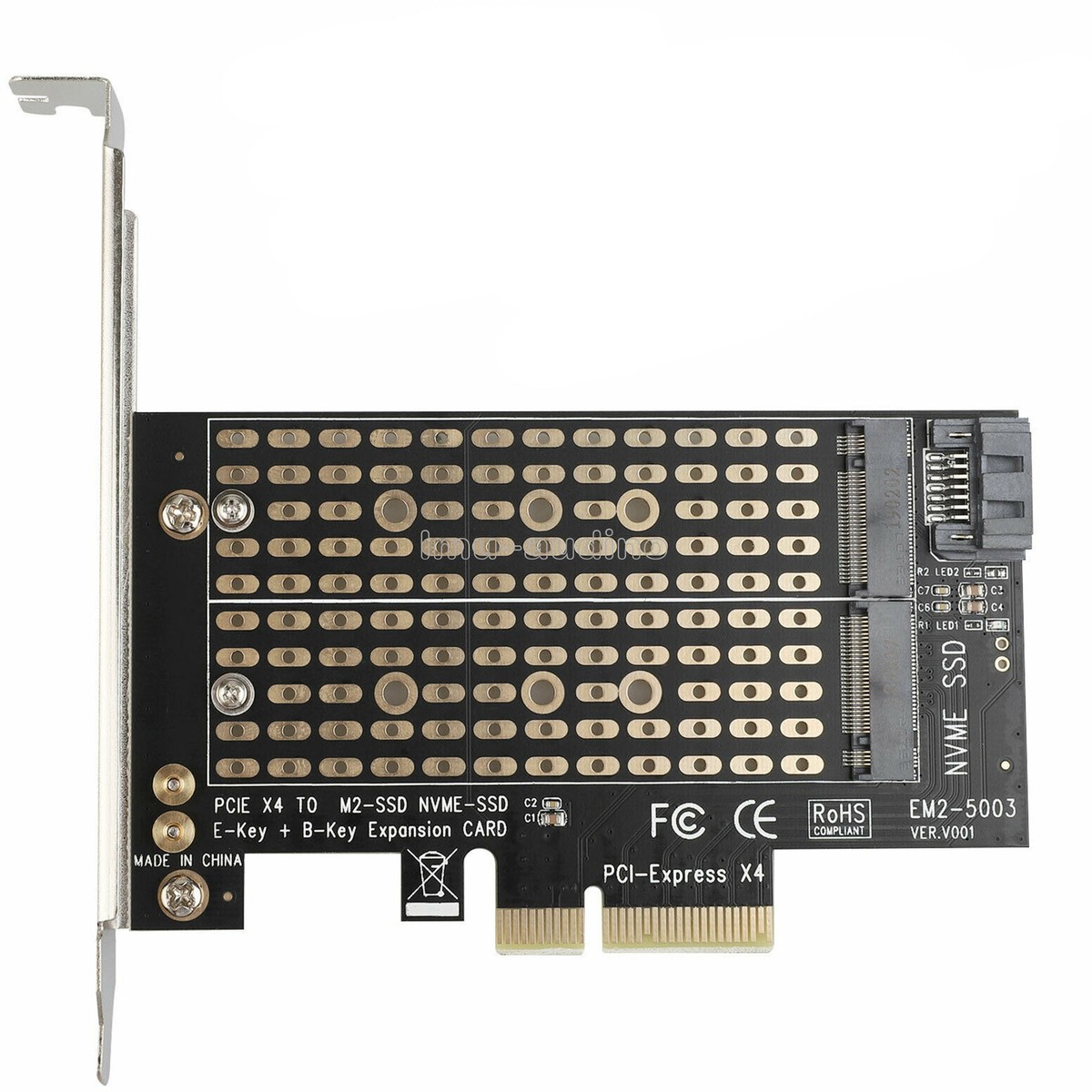 M.2 NGFF to Computer SATA Dual SSD PCI PCIe x4 x8 x16 NVMe Express