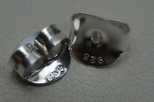 925 Sterling Silver Butterfly Friction Earring Backs, Size - 6mm