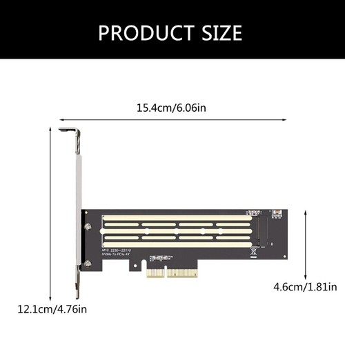 Add On Cards NVMe M.2 To PCIe 4.0 M.2 Adapter With Bracket PCIE - Afbeelding 8 van 8