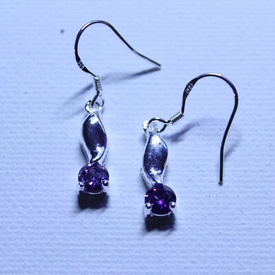 Silber Ohrringe ''The Flame is Born from Amethyst'' - ca. Fr sofort