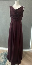 Burgundy Chiffon Mother Of The Bride Dress Side Slit Mother Dresses NWT Size 6