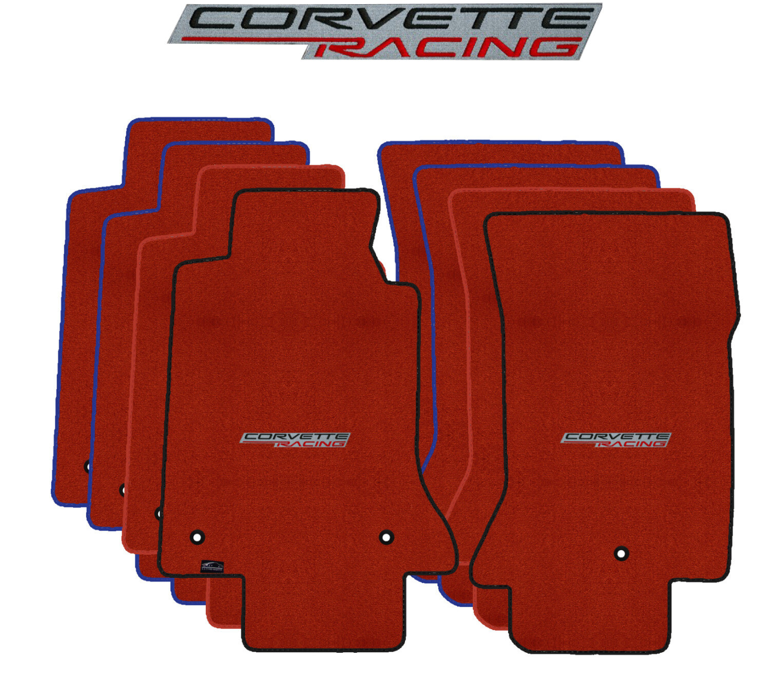 Lloyd Ultimat Front Row Carpet Floor Mat for 97-04 Corvette (#L1614) Torch Red