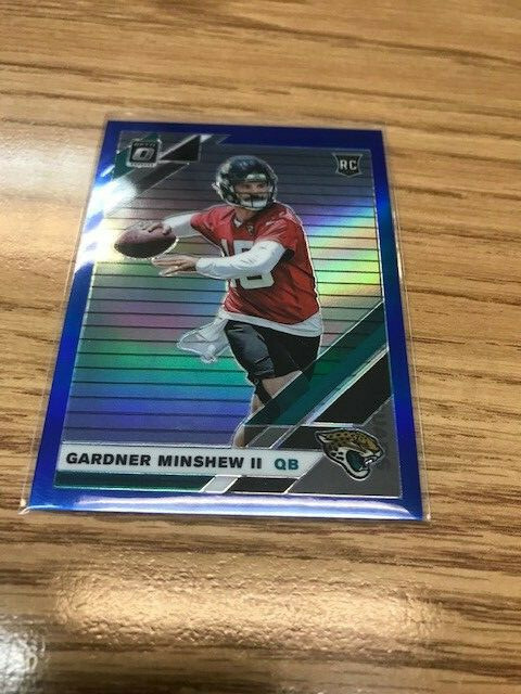 2019 Gardner Minshew Donruss Optic Rookie RC Blue 7/150 Holo Prizm Jaguars
