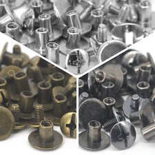 Chicago Screws Studs for Binding Menu Book Album Leather Work Screw-back Rivets