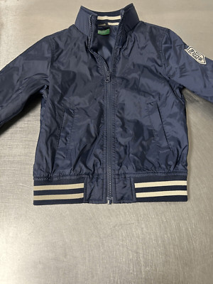 UNITED COLORS OF BENETTON Varsity Bomber Jacket 65 Fly High Navy Blue XS 4/5