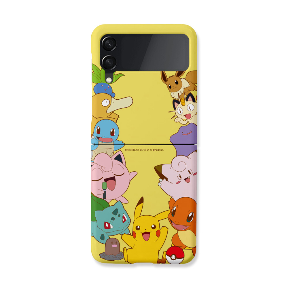 For Samsung Galaxy Z Flip4 3 Authentic Pokemon Pattern Slim Case