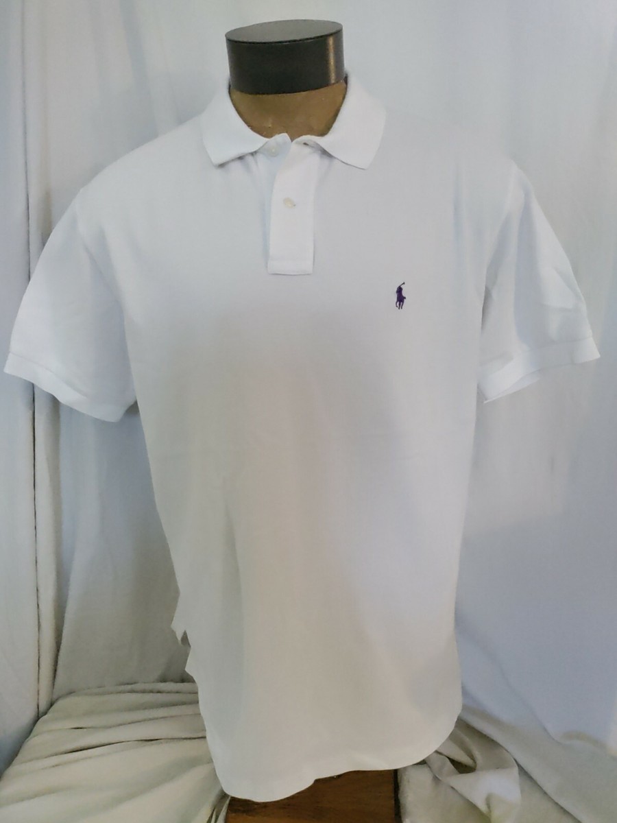 POLO RALPH LAUREN 半袖ニットXL Men Polo Ralph Lauren RL06 White Cotton Knit Short Sleeve