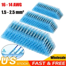 Crimp Terminals Seal Butt Electrical Wire Heat Shrink Connectors 16-14 AWG Lot