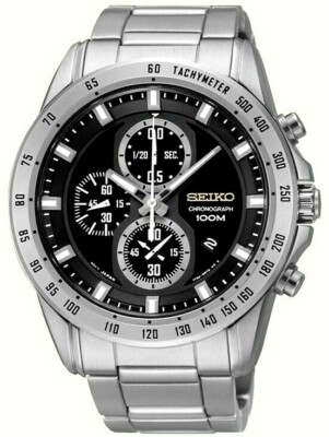 Seiko Criteria Chronograph 100m Quartz Men's Watch SNDF49P1 | eBay