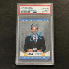 2012-13 Panini NBA Hoops #290 EVAN FOURNIER Signed Card AUTO PSA Slabbed Nuggets