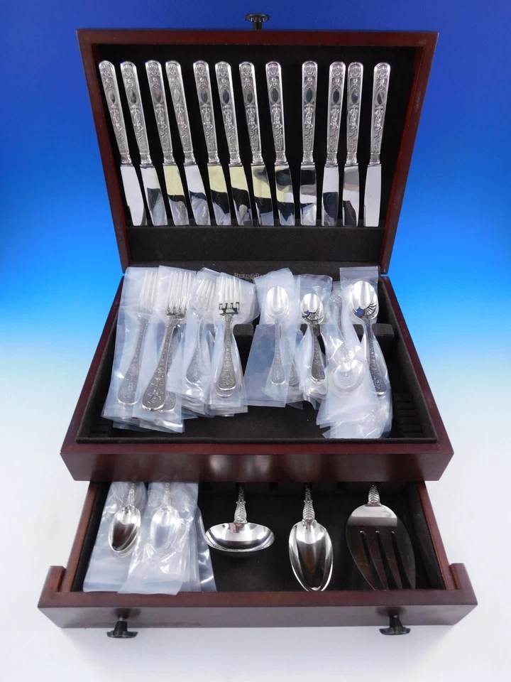 Juego de cubiertos de plata esterlina para cena Regence Montresor de Souche Lapparra Francia Foto 2 de 4