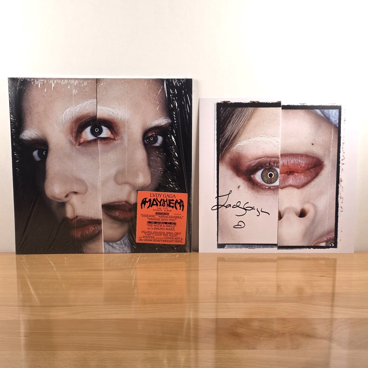 Lady Gaga MAYHEM Store Exclusive Vinyl LP with SIGNED Autographed