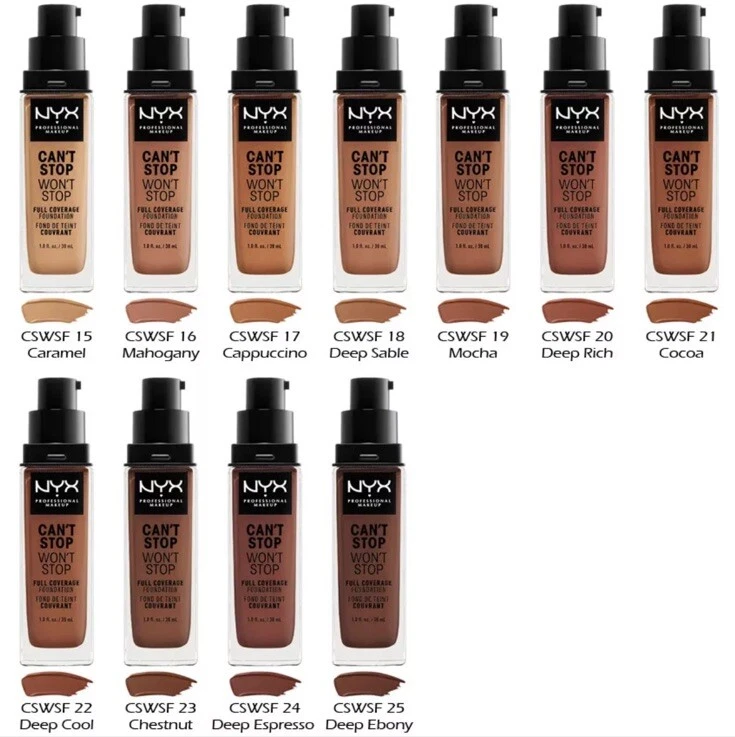 NYX Women’s Can't Stop Won't Stop 24H Full Coverage Foundation Pick Your 1 Color - Image 4 of 4